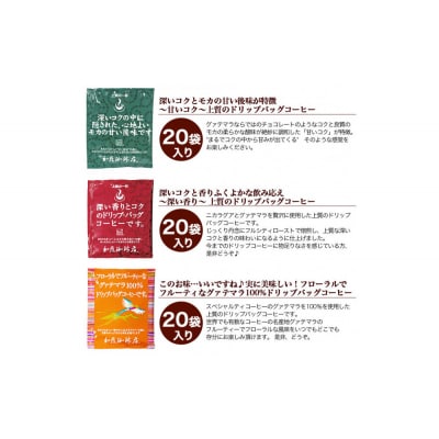 加藤珈琲店 ドリップバッグコーヒー 5つの味が楽しめるセット 100杯分