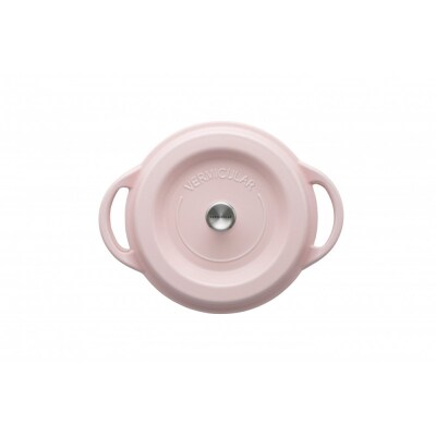 オーブンポットラウンド 22cm 浅型　シェフモデル　【パールピンク】