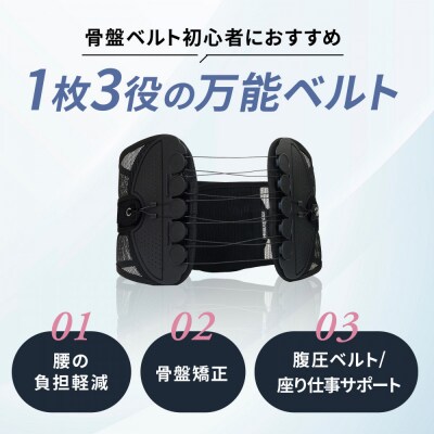 ハルクファクター 腰 サポーター ベルト Mサイズ (胴囲78～88cm) 腰痛ベルト