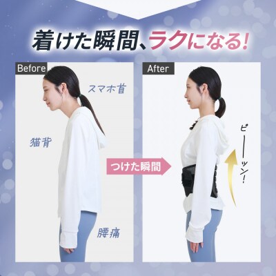 ハルクファクター 腰 サポーター ベルト Mサイズ (胴囲78～88cm) 腰痛ベルト