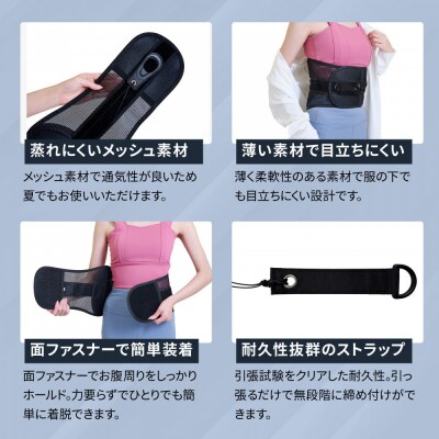 ハルクファクター 腰 サポーター ベルト Mサイズ (胴囲78～88cm) 腰痛ベルト