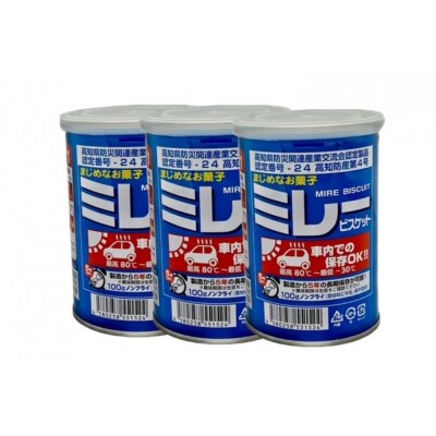 (アミノエース)保存用　ミレービスケット　車載用　100g　3缶　