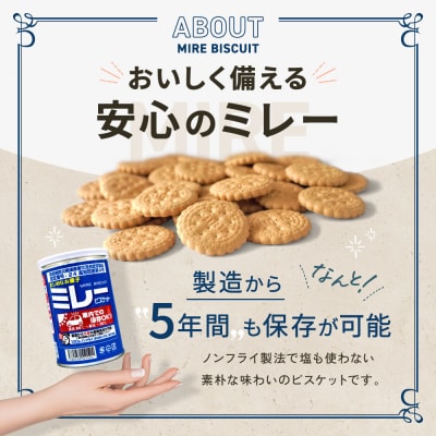 (アミノエース)保存用　ミレービスケット　車載用　100g　3缶　