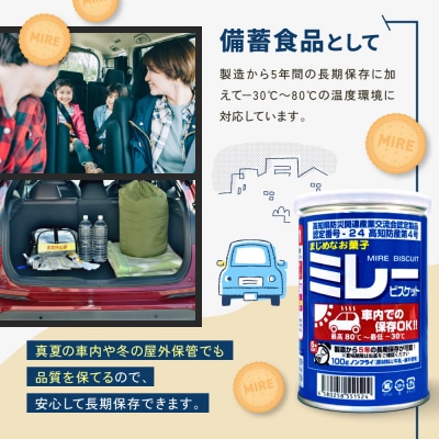 (アミノエース)保存用　ミレービスケット　車載用　100g　3缶　