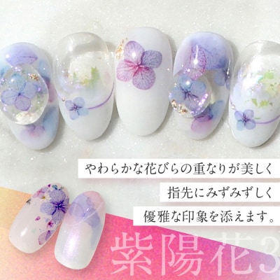 ツメキラ ネイルシール 1枚 【紫陽花3】ネイルアート ジェルネイルに埋め込む レジン パーツ用品