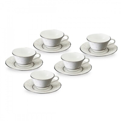 ナルミ ミラノビアンカ カップソーサー 5客セット 210cc 51461-23448