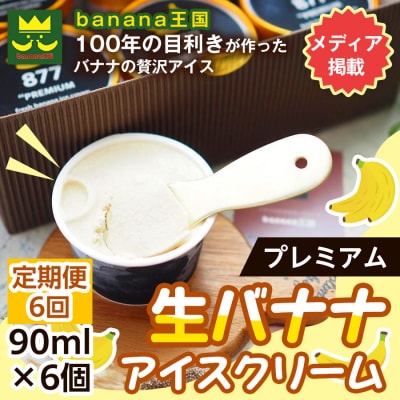 【定期便6ヶ月】【果実のままの甘み】プレミアム生バナナアイスクリーム 6個セット