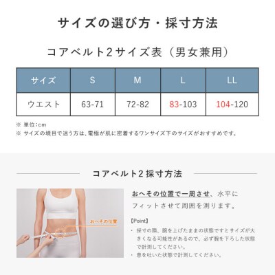 【Lサイズ / アッシュブルー】SIXPAD Core Belt 2
