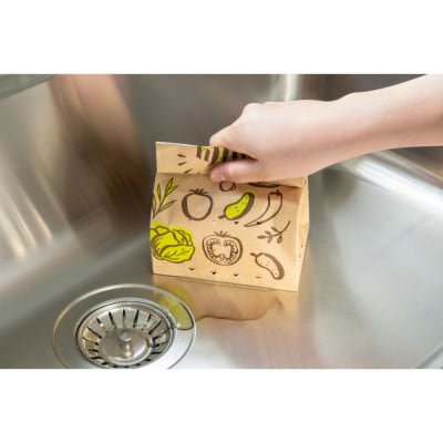 ネクスタ　紙製水切りゴミ袋 ベジタブル柄　200枚セット