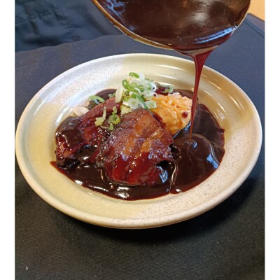 チャイニーズダイニング呵呵　名物　豚の角煮オールスター4種(名古屋みそ、醤油味、香酢味、カレー)