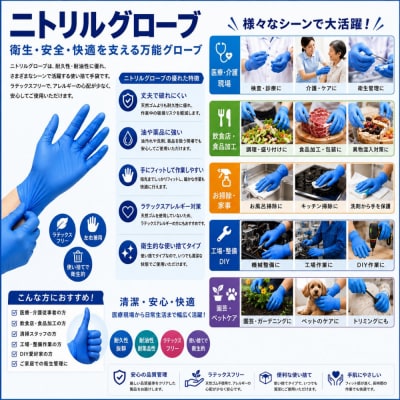 ニトリルグローブL　100枚入り　3箱