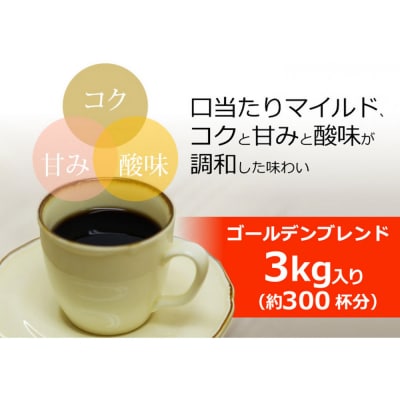 加藤珈琲店 ゴールデンブレンド　粉　500g×6袋入りセット　