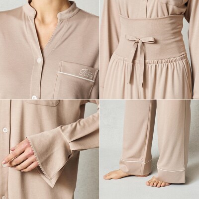 ターコイズ M/ReFa バイタルテック モイストスムース スタンドカラースリープウェアWOMEN
