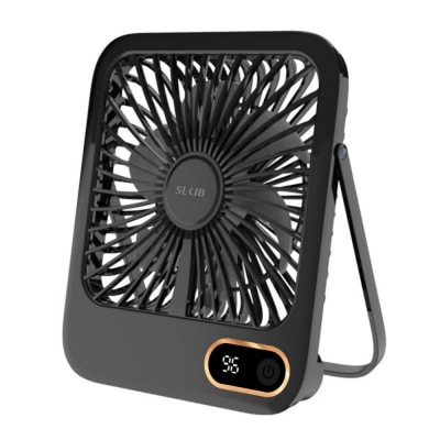 【ブラック】卓上扇風機 充電式 扇風機 ハンディファン 薄型【PL保険加入済み製品】