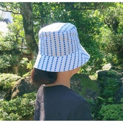 豆絞り　クロッシェ帽子(レディース)