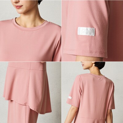【ダークグレーS】ReFaバイタルテックストレッチスムースショートスリーブプルオーバー/WOMEN