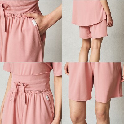 【ターコイズ L】ReFa バイタルテック ストレッチスムース ショートパンツ/WOMEN
