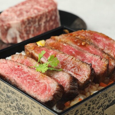 炭火焼熟成ステーキ重・ローストビーフ・肉味噌