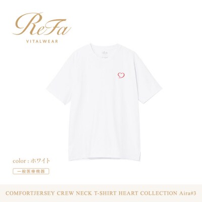 【ホワイト L】ReFa バイタルテック コンフォートジャージー クルーネックTシャツ