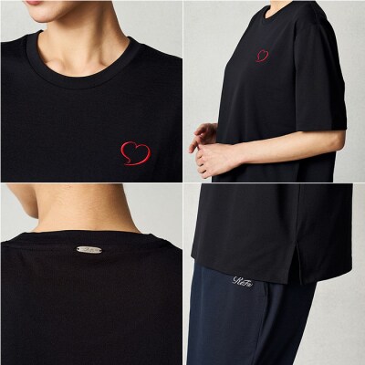 【ホワイト L】ReFa バイタルテック コンフォートジャージー クルーネックTシャツ