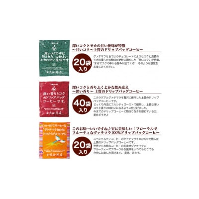 加藤珈琲店 ドリップバッグコーヒー 6つの味が楽しめるセット 150杯分