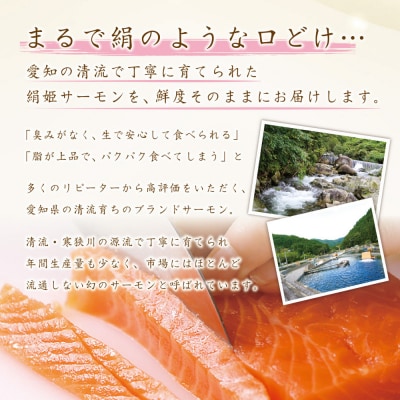 愛知ブランド・炙り絹姫サーモン柵約3kg