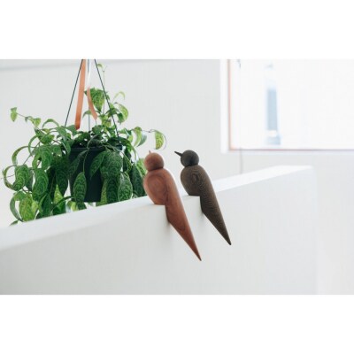 【Bubinga ブビンガ/あか茶】銘木再生/幸運を運ぶ木製オブジェliving_bird 燕