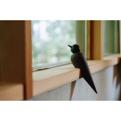 【Tagayasan タガヤサン/こげ茶】銘木再生/幸運を運ぶ木製オブジェliving_bird 燕