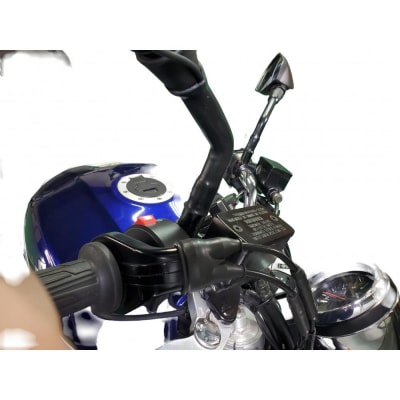 日米特許取得 熱収縮チューブ付バイク用バックミラー型前後ドライブレコーダー