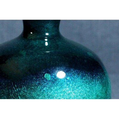 ★色:水(緑透け)★【尾張七宝窯元　加藤七宝製作所】4.5寸玉形花瓶　
