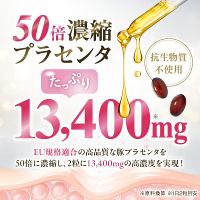 プラセンタサプリメント たっぷり贅沢プラセンタ&コラーゲン 2袋