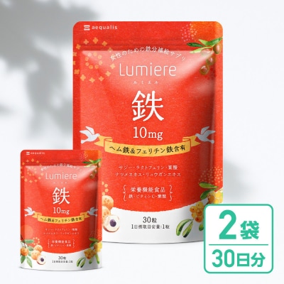 鉄分 サプリ ルミエル 鉄 10mg 2袋