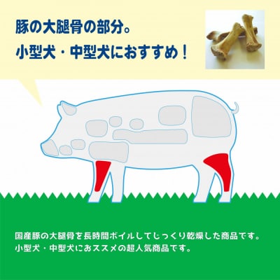 精肉店がこだわった　犬のおやつ【小型・中型犬におすすめ】国産豚ゲンコツ400g(10本)