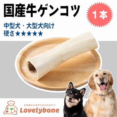 精肉店がこだわった 犬のおやつ【デンタル玩具としておすすめです!】国産牛ゲンコツ 1本