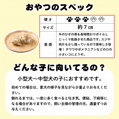 精肉店がこだわった　犬のおやつ【小・中型犬におすすめ】国産牛グリ骨ミニサイズ 2個