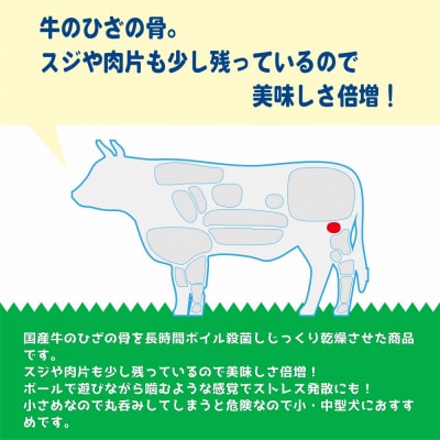 精肉店がこだわった　犬のおやつ【小・中型犬におすすめ】国産牛グリ骨ミニサイズ 2個