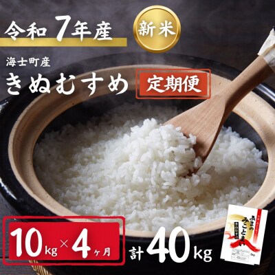 【定期便4ヵ月】計40kg!令和7年度新米きぬむすめ 10kg×4か月定期便 お米 新米 精米 白米