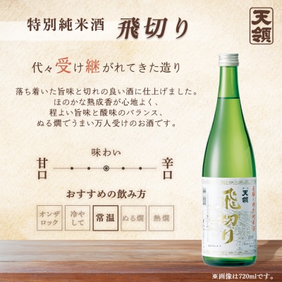 特別純米酒飛切り 720ml 1本・山仙キューブ米300g×3個セット【2-50】