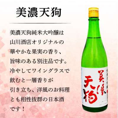 日本酒　美濃天狗 純米大吟醸+明智光秀 本醸造+明智天海 純米酒720ml×3本セット