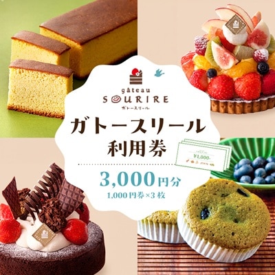 ガトースリール利用券1,000円×3枚