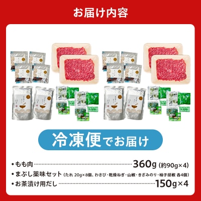 飛騨牛　まぶし用もも肉(90g×4)　