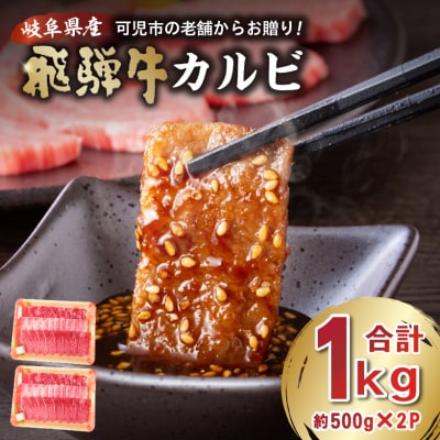飛騨牛カルビ1kg(500g×2)　