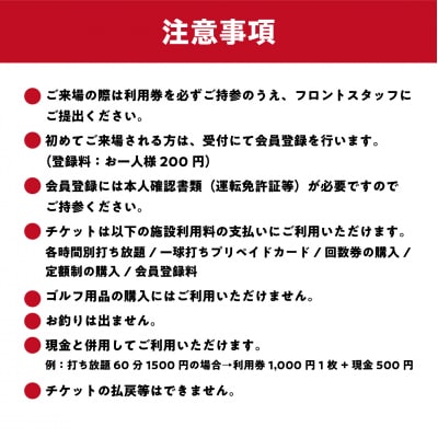 アルバトロスゴルフクラブ練習場利用券 9,000円分
