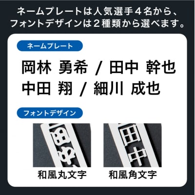 ステンレス製ネームプレート　牛本革ベルト付属　マット仕上げ【中日ドラゴンズコラボ】