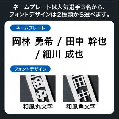 ステンレス製ネームプレート　牛本革ベルト付属　マット仕上げ(桐の箱付き)【中日ドラゴンズコラボ】