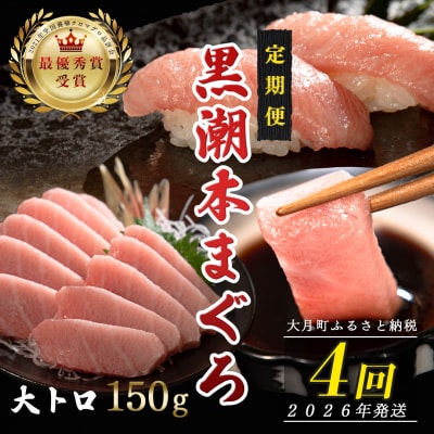 【定期便 4回】日本一!黒潮本まぐろ 大トロ