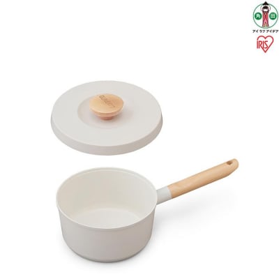 鍋　18cm　片手無加水鍋 LUO-P18 ホワイト　LUONTO