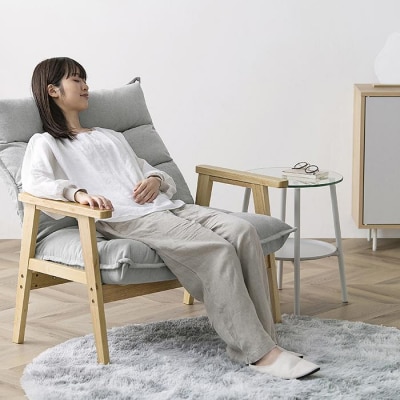 ソファ　1人掛け　ワイド　ハイバック　LHB-1W　グレー