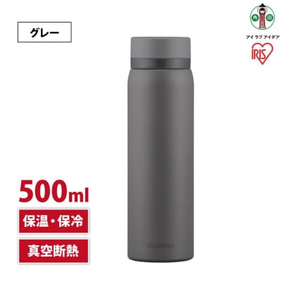 水筒　ステンレス　ケータイ　ボトル　スクリュー　500ml　SKB-S500　グレー