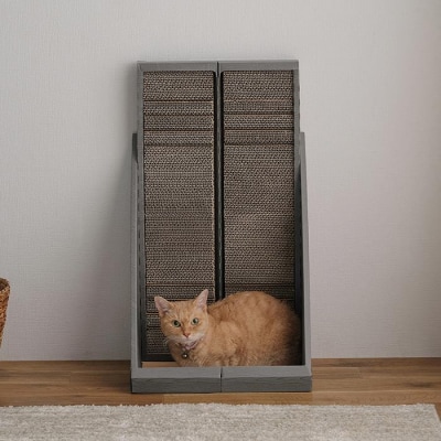 猫　爪とぎ　やすり付き爪とぎ　P-YT650　ブラウン